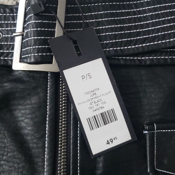 Front zip pleather skirt - Picture 4 of 4